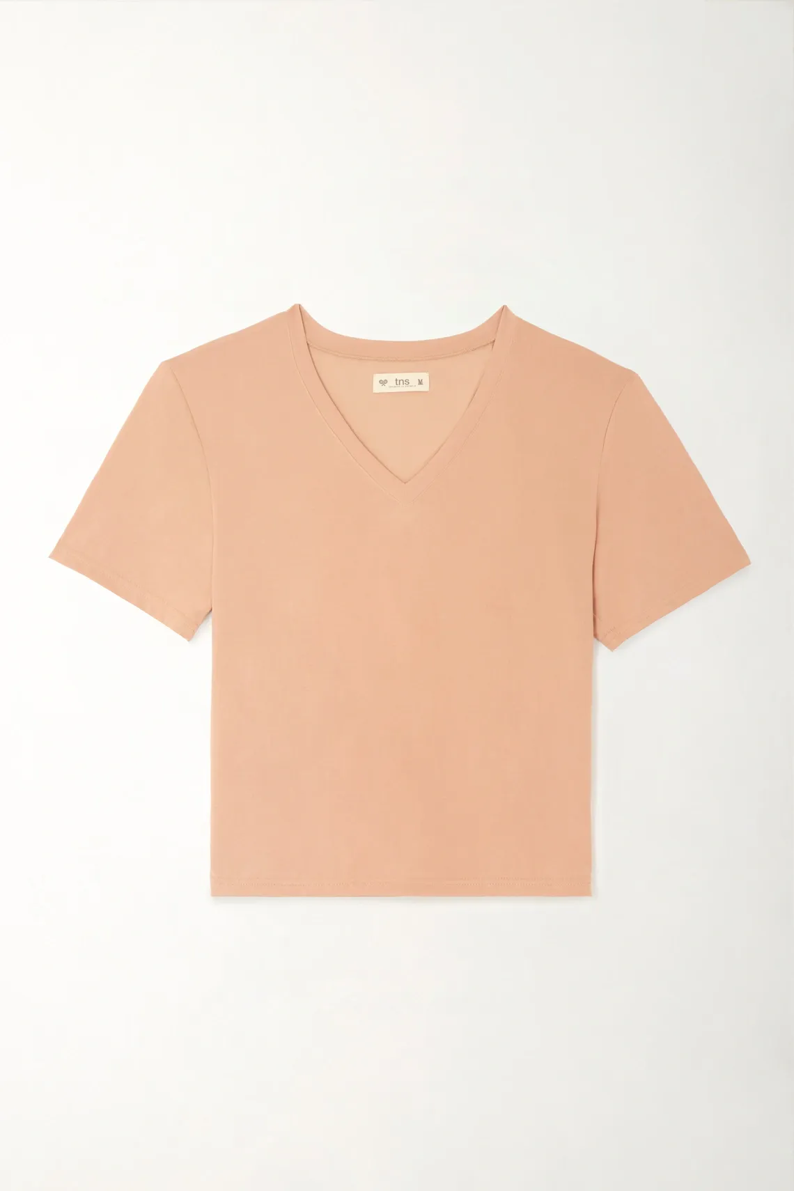 Camiseta con cuello en V para mujer